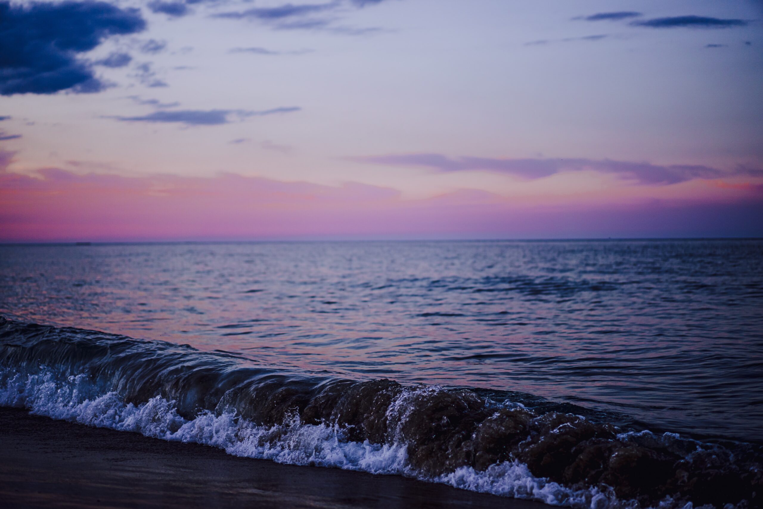 waves breaking on a shore